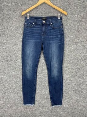 7 For All Mankind Skinny Jeans Women’s 26 Medium Wash “The Ankle Skinny” Denim